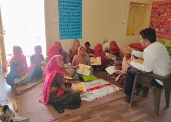 आहोर-ग्राम पंचायत सेदरिया बालोतान आंगनवाड़ी केंद्र पर वित्तीय साक्षरता कार्यक्रम के तहत केम्प का आयोजन