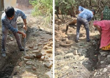 रानी-3 वर्षों से बंद पड़ा नाला 2 घंटे में खुलवाया, अधिकारियों ने स्वयं किया श्रमदान