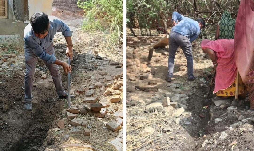 रानी-3 वर्षों से बंद पड़ा नाला 2 घंटे में खुलवाया, अधिकारियों ने स्वयं किया श्रमदान