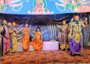 तखतगढ-रामलीला के सातवें दिन भगवान राम माता सबरी के आश्रम पहुंचे और उनके झूठे बेर खाए