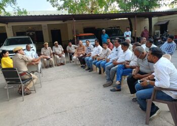 रानी पुलिस थाने में मोहर्रम को लेकर शांति समिति की बैठक सम्पन्न