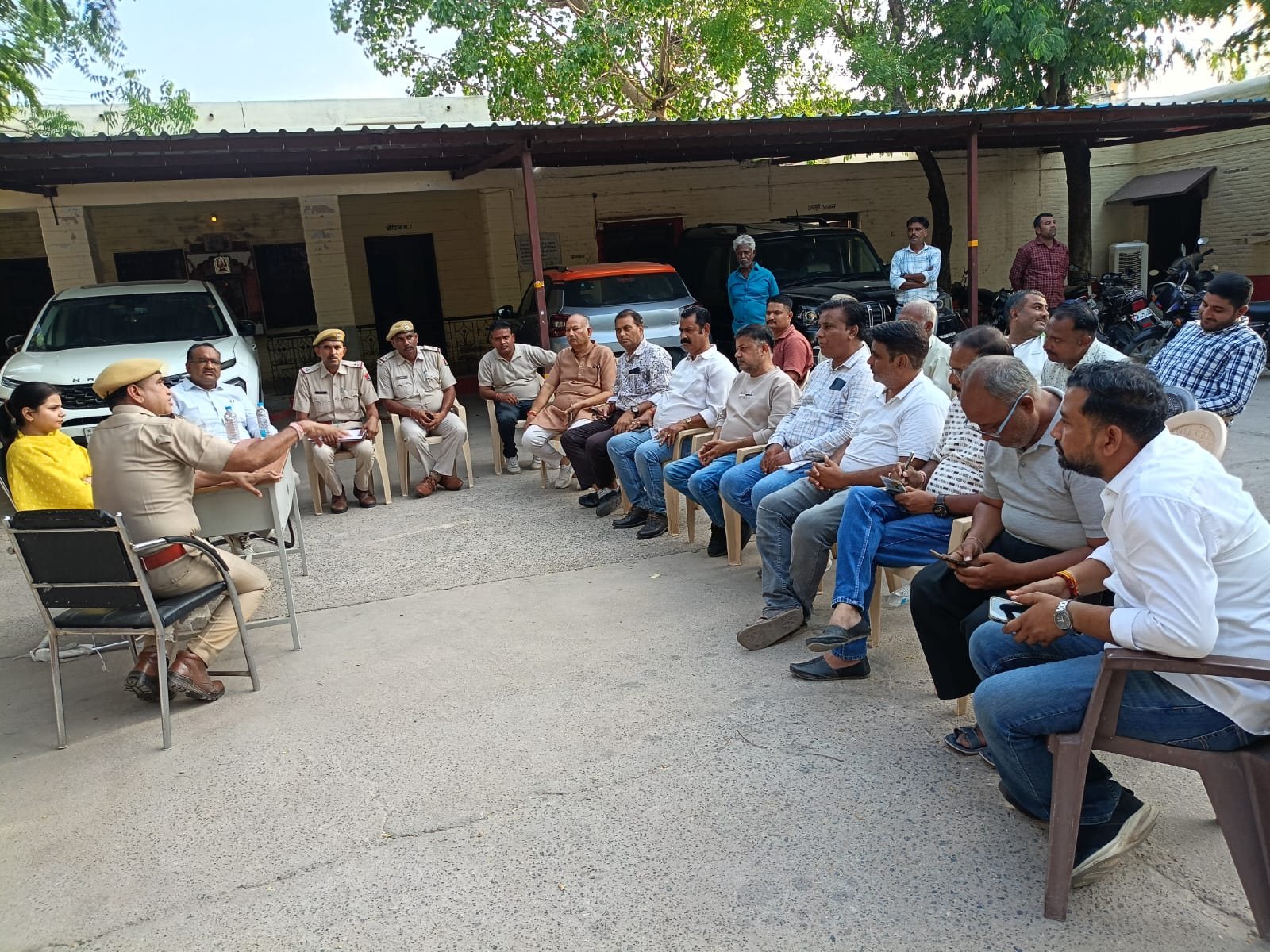 रानी पुलिस थाने में मोहर्रम को लेकर शांति समिति की बैठक सम्पन्न