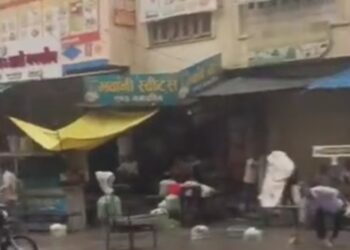 रायपुर मारवाड़ में 1 घंटे तक हुई बारिशः सड़कों और गलियों में भरा पानी, मंडी में बह गई सब्जियां