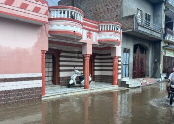 बीजापुर,चामुण्डेरी,भाटूण्द सहित एक दर्जन गांव ढाणियों में हुई तेज बारिश , सड़को पर बहने लगा पानी