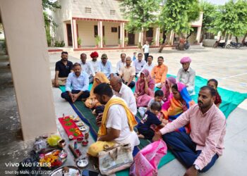 बेड़ा में महात्मा गाँधी राजकीय विद्यालय में सरस्वती माताजी मंदिर निर्माण हेतु भूमि पूजन कार्यक्रम आयोजित