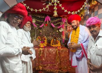 मालनू ग्राम में डेडेसी माताजी मंदिर के 33 वे वार्षिक महोत्सव कार्यक्रम में सम्मलित हुए राज्य मंत्री ओटाराम देवासी