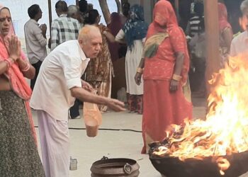 तखतगढ-चौमासी चौदस पर चांदरामाता को दिन भर नगरवासीयो ने लगाया घुघरी मातर का भोग, मांगी खुशहाली की मन्नते