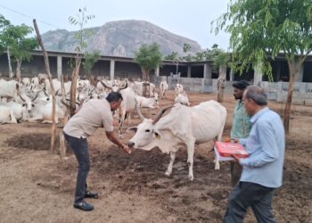 बाली-गुरु पूर्णिमा के शुभ अवसर पर परमार ने आश्रम पहुंच गुरुदेव भगवंत को वंदन कर किया सम्मान