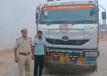 पुलिस ने 12 घंटे में चोरी हुआ डम्पर बरामद किया: 200 किलोमीटर पीछा कर पाली जिले से पकड़ा, ड्राइवर फरार