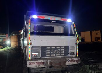 अवैध खनन के विरूद्ध पाली पुलिस की लगातार कार्यवाही, अवैध खनन में प्रयुक्त डम्पर जप्त