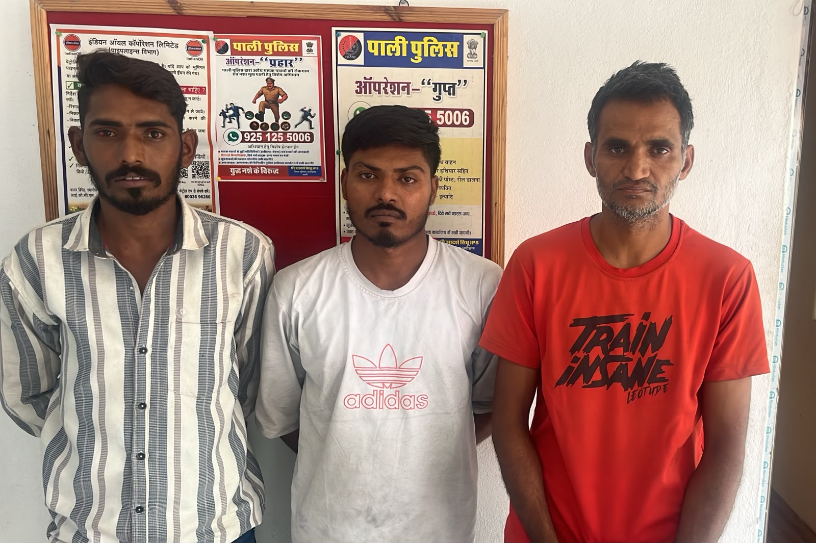 सोजतरोड पिकअप चोरी की वारदात का खुलासा, तीन अभियुक्त गिरफतार