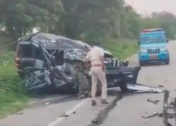 सिरोही- ट्रेलर-स्कॉर्पियो में भिड़ंतःकार सवार युवक की मौत, स्कॉर्पियो बुरी तरह क्षतिग्रस्त; ट्रेलर ड्राइवर फरार