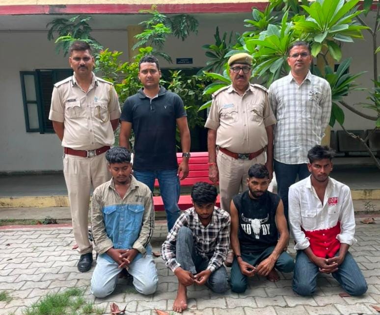 आबुरोड- शराब की दुकान पर लूटपाट करने के वाले चार आरोपी गिरफ्तार