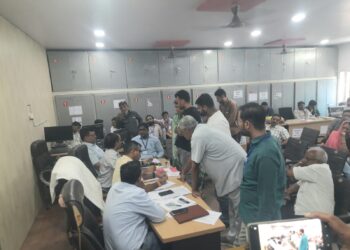 तखतगढ- 212 दावेदारों की उपस्थिति में करीबन शाम 5 बजे तक नामांकन पत्रो की संवीक्षा