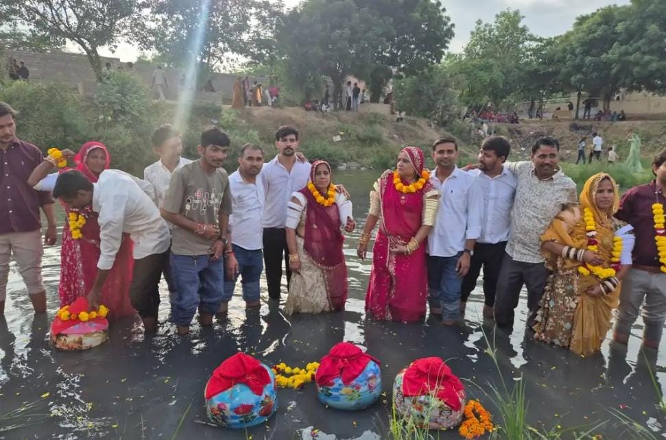 भीनमाल में निभाई समंदर हिलोरने की पारंपरिक रस्मः जाकोब तालाब, बाल संबंध सहित कई गांवों में हुआ आयोजन