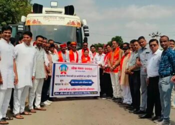लोकमंथन यात्रा का सिरोही और रामपुरा में स्वागतः सामाजिक जागरण में दिखी सनातन संस्कृति, सारणेश्वर मंदिर के भी किए दर्शन