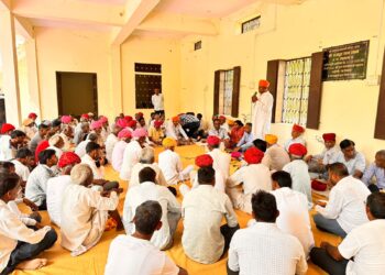 तखतगढ-वरिष्ठ कार्यकर्ताओं के सम्मान समारोह में पंचायती राज चुनाव की तैयारियों पर मंथन, गांव-गांव संपर्क बढ़ाने का आह्वान