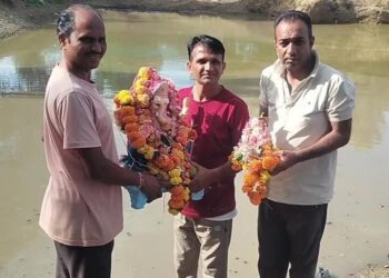 डुगरली ग्राम में मूर्ति विसर्जन कार्यक्रम हुआ आयोजित