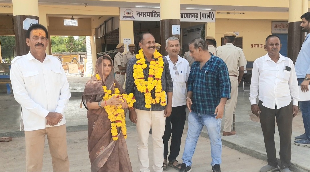 तखतगढ़ नगर पालिका मे लगातार तीसरी बार भाजपा का दबदबा, जयश्री नामा बनी अध्यक्ष