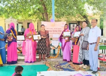 तखतगढ-आंगनवाड़ी केन्द्रों में आंगन मिलन सेवा कार्य,गर्भवति महिलाओं की गोद भराई