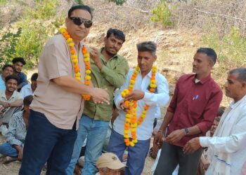 बाली कांग्रेस नेता जसवंत राज मेंवाड़ा ने आदिवासी क्षेत्र में कांग्रेस प्रत्यासियो के समर्थन में किया दौरा